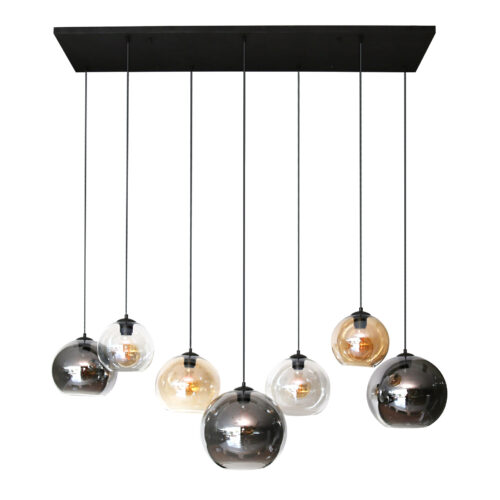 Hanglamp 4+3 multi globe XL - Afbeelding 6