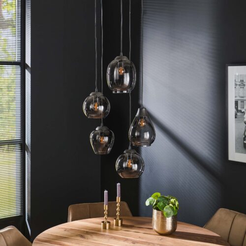 Hanglamp 5L Mix Getrapt - Chromed - Afbeelding 2