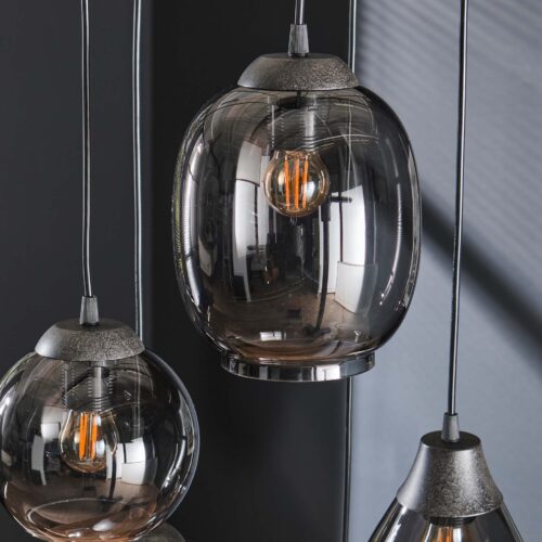 Hanglamp 5L Mix Getrapt - Chromed - Afbeelding 3