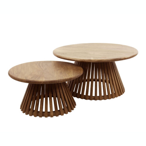 Nachtkastje Niche Acaciahout - Naturel - Afbeelding 11