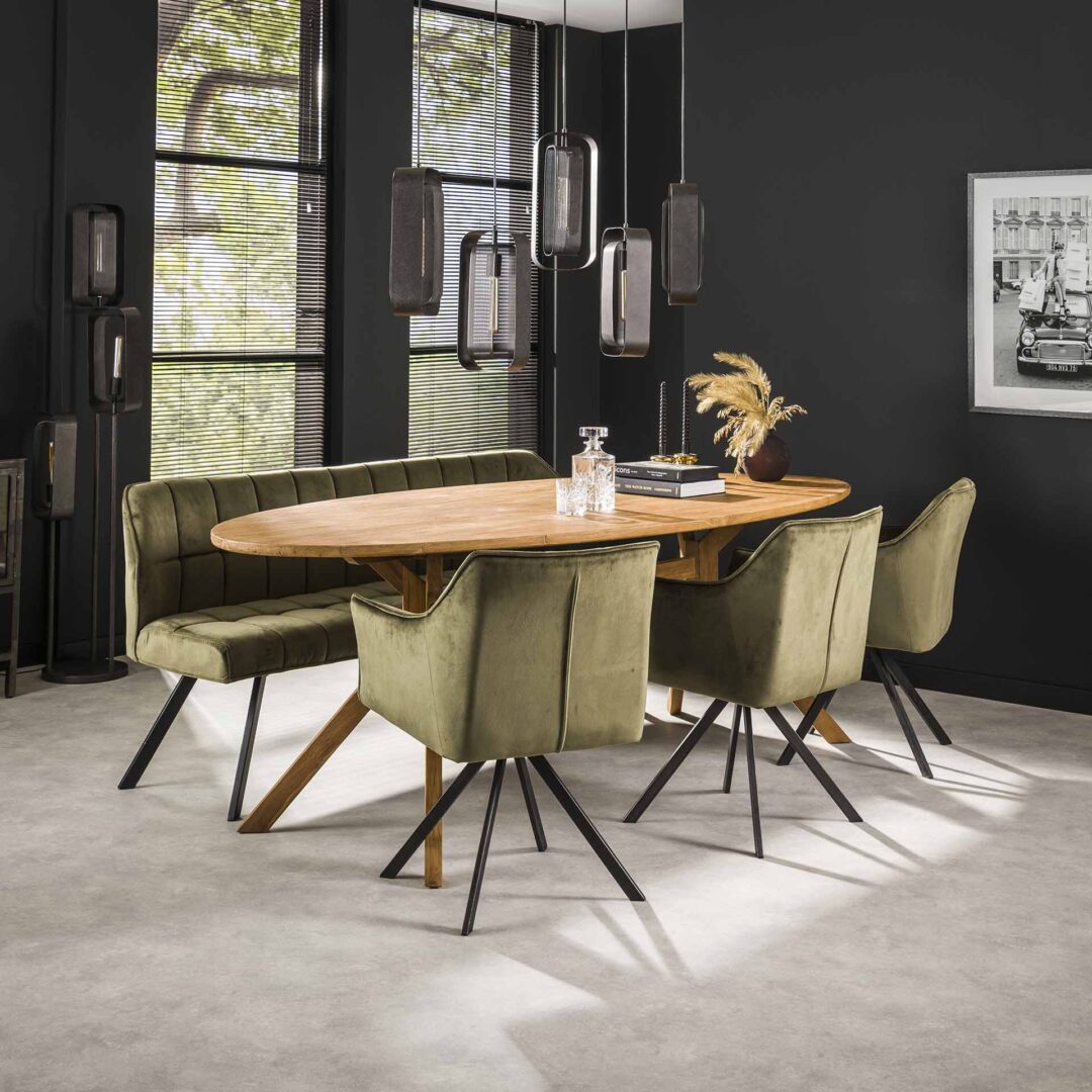 Deens Ovale Eettafel Arhus Solid 215cm - Acaciahout - Loft24.nl