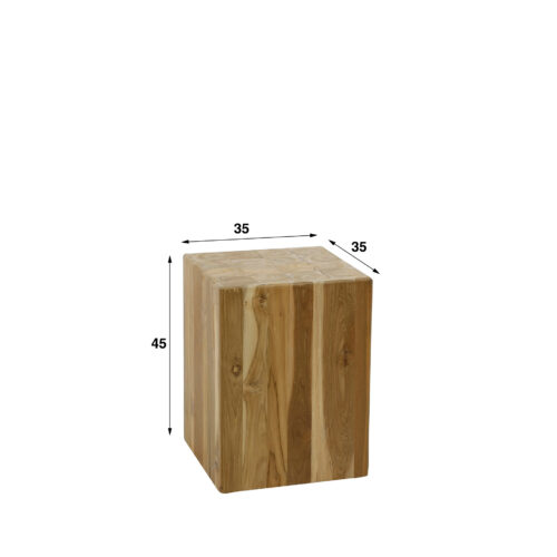 Bloemenzuil Bole Teakhout - 45 cm - Afbeelding 4