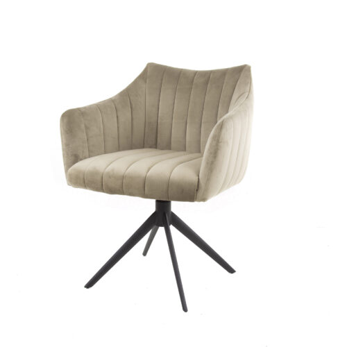 Draaibare Eetkamerstoel Velvet Cinema - Champagne Velours - Afbeelding 2