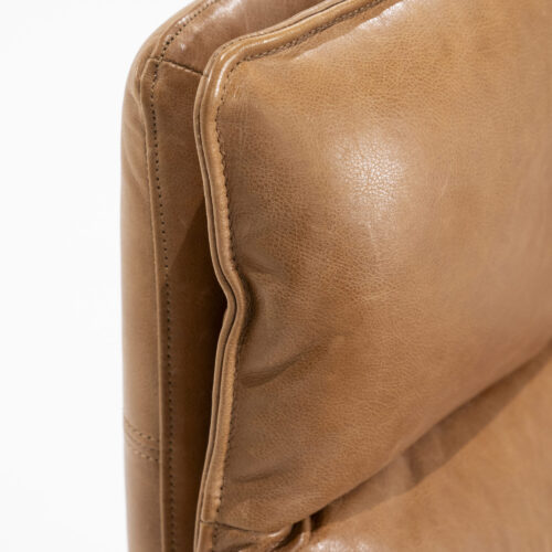 Draaifauteuil Sven Leder - Cognac - Afbeelding 11