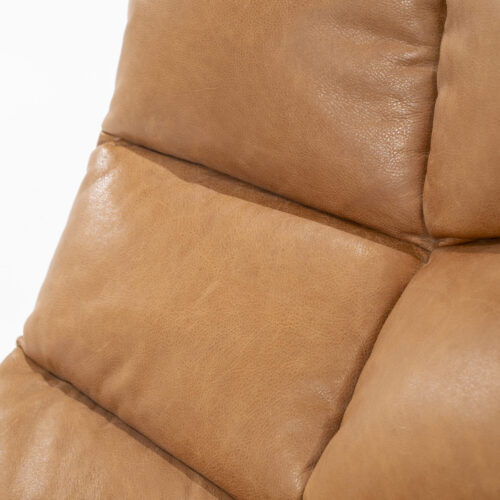 Draaifauteuil Sven Leder - Cognac - Afbeelding 10
