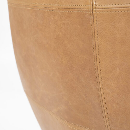 Draaifauteuil Sven Leder - Cognac - Afbeelding 9