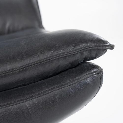 Draaifauteuil Sven Leder - Zwart - Afbeelding 10