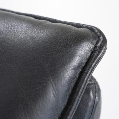 Draaifauteuil Sven Leder - Zwart - Afbeelding 11