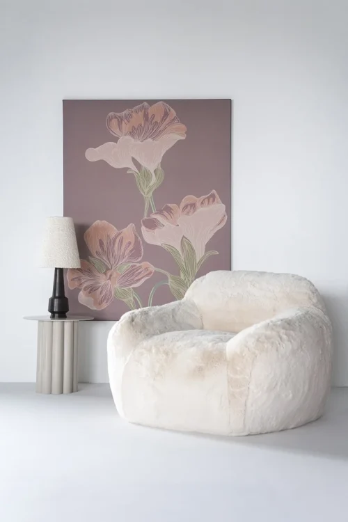 Bijzettafel Olympa Metaal Ø33cm - Beige - Afbeelding 4
