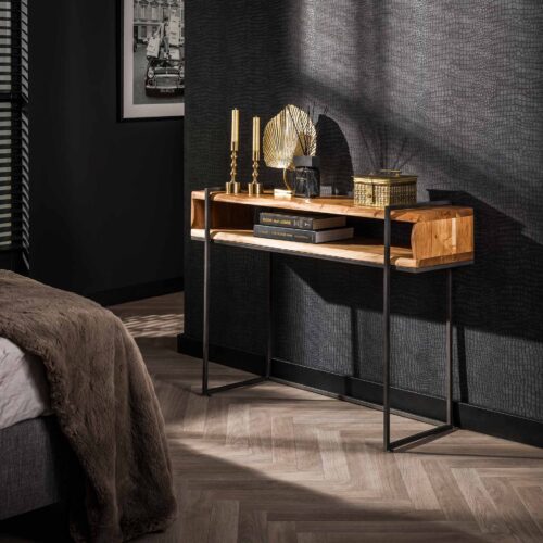 Sidetable / Kaptafel Edge Acaciahout en metaal 110cm