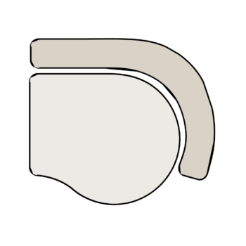 Trapeze small rond rechts