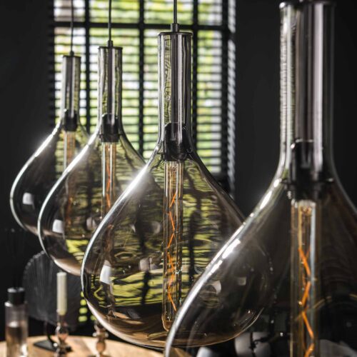 Hanglamp 4L Drop Smoke Glass - Afbeelding 3
