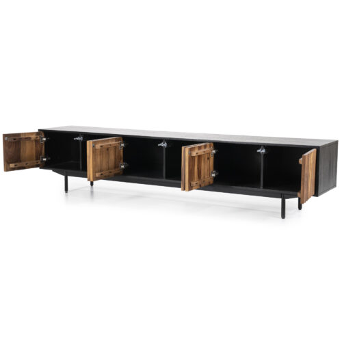 TV-Meubel Alexander Sheesham hout - 220 cm - Afbeelding 4
