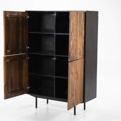 Opbergkast / Kabinetkast Alexander Sheesham hout - 104x150 cm - Afbeelding 7