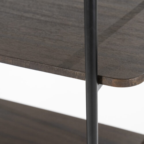 Wandkast James Mangohout en Metaal 96x210cm - Bruin - Afbeelding 4
