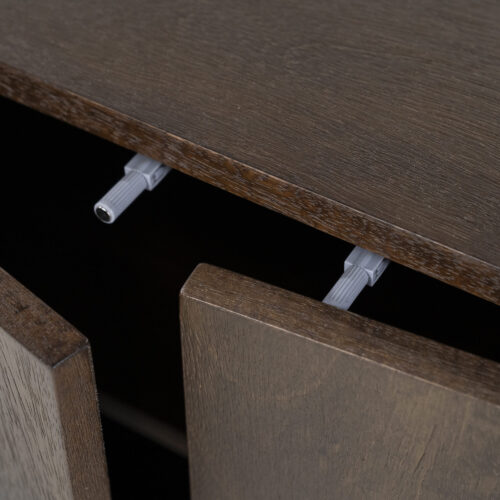 Wandkast James Mangohout en Metaal 96x210cm - Bruin - Afbeelding 5