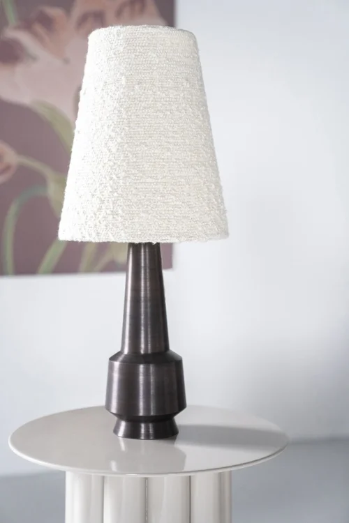 Tafellamp Dawn Bouclé en metaal - 61cm