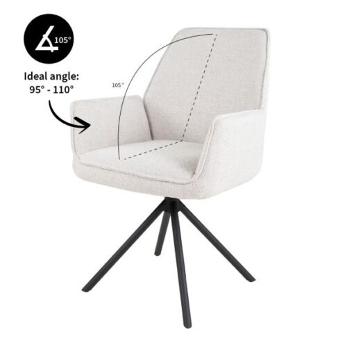 Eetkamerstoel Lex - Wit (showroom model) - Afbeelding 10