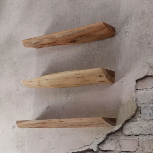 Wandplank Edge Acaciahout - Set van 3 stuks - Afbeelding 2