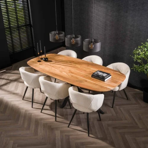 Deens Ovale Eettafel Arhus Solid 180cm - Acaciahout