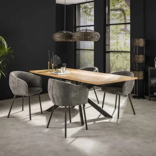 Eettafel Fine Visgraat 200cm - Naturel Eiken