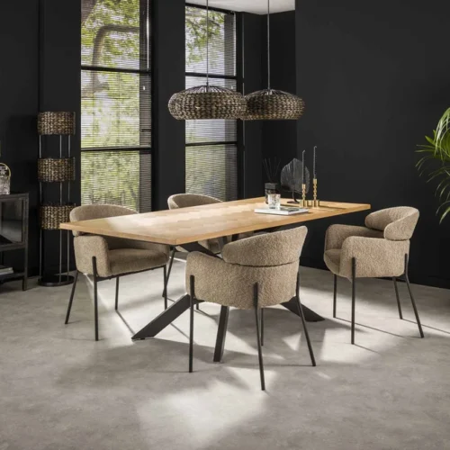 Eettafel Fine Visgraat 200cm - Naturel Eiken - Afbeelding 3
