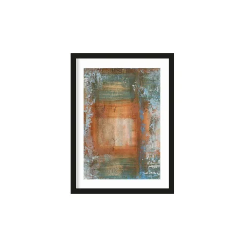 Art Print Blue Ocker Abstract 1 - zelf samenstellen