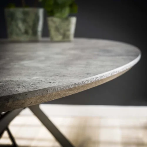 Ovale Eettafel Tata 3D Betonlook - 200 cm - Afbeelding 2
