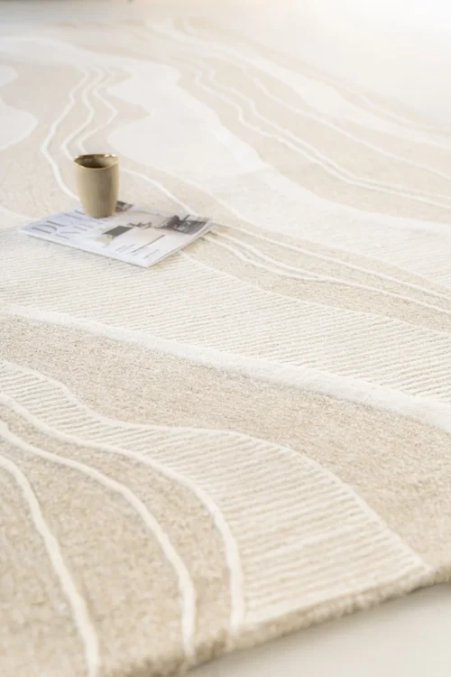 Vloerkleed Soil - Beige 190x290cm - Afbeelding 4
