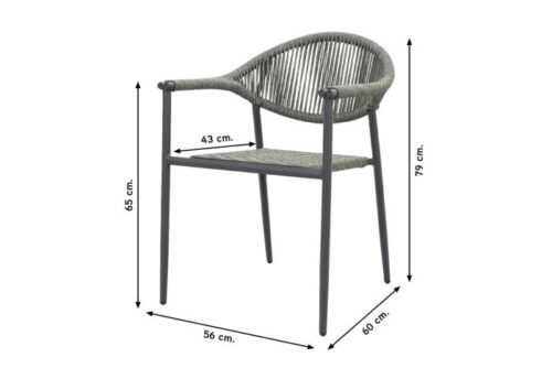 Tuinstoel Comfort met armleuning - Groen - Afbeelding 6
