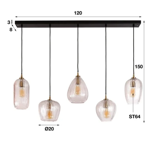 Hanglamp Diamond Grain mix - Afbeelding 8