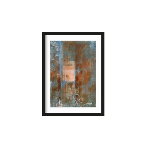 Art Print Blue Ocker Abstract 2 - zelf samenstellen