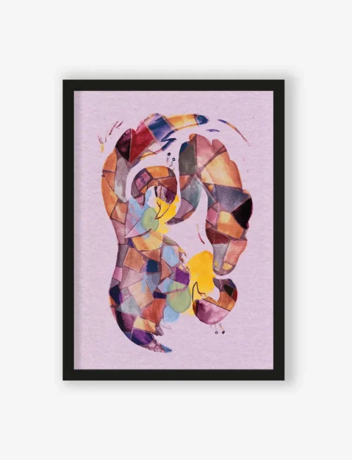Art Print Vogel Paars - zelf samenstellen - Afbeelding 2