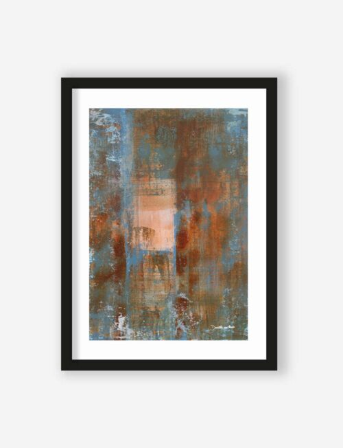 Art Print Blue Ocker Abstract 2 - zelf samenstellen - Afbeelding 4