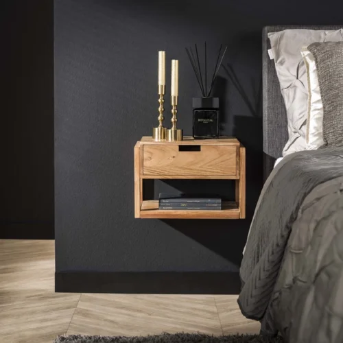 Hangend Nachtkastje Fly Acaciahout met 1 lade