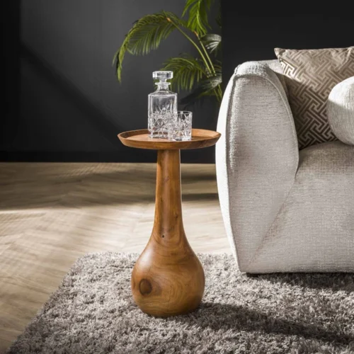Ronde Bijzettafel Kiara Acaciahout - 35cm