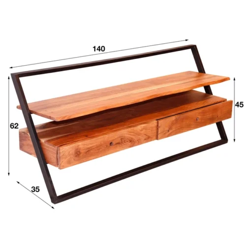 TV-meubel Lean Acaciahout - Naturel - Afbeelding 5