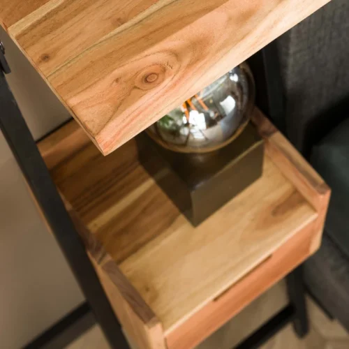 Wandrek / Nachtkastje Step Acaciahout 140x30cm - Afbeelding 6