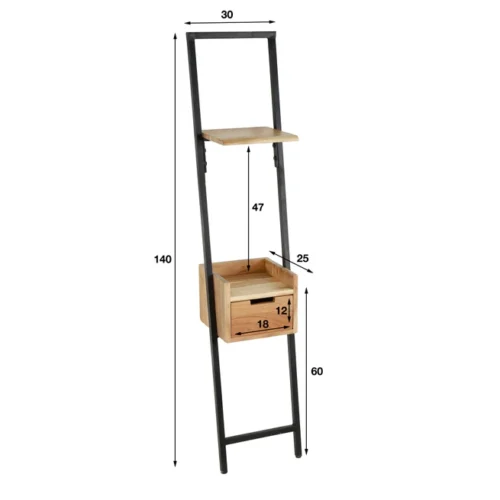 Wandrek / Nachtkastje Step Acaciahout 140x30cm - Afbeelding 8