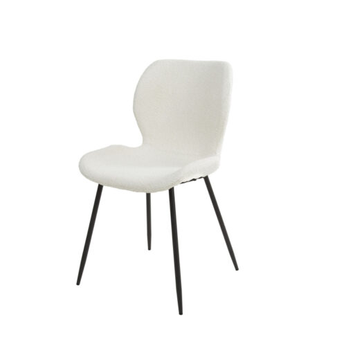 Eetkamerstoel Shell Bouclé - Wit - Afbeelding 2