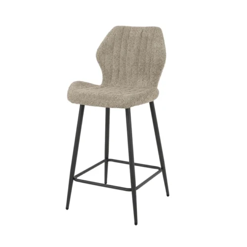 Barstoel Lende Bouclé Grijs (zithoogte 67 cm) - Afbeelding 8