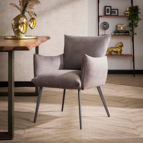 Eetkamerstoel Lobby - Velours Antraciet