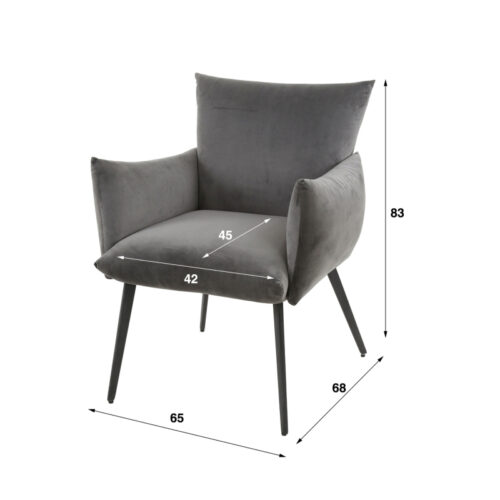 Eetkamerstoel Lobby - Velours Champagne - Afbeelding 4
