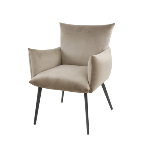 Eetkamerstoel Lobby - Velours Champagne - Afbeelding 3