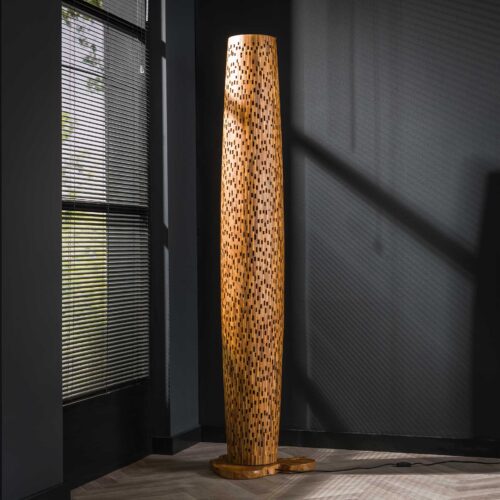 Vloerlamp Bars Large 184cm 4 lampen Teakhout - Afbeelding 3
