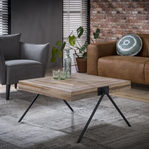 Vierkante Salontafel Teca Balance 80x80 cm - Teakhout