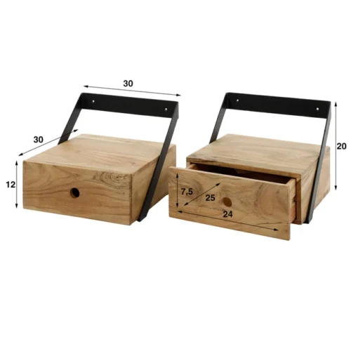Hangend Nachtkastje Strip - Set van 2 Stuks - Afbeelding 5