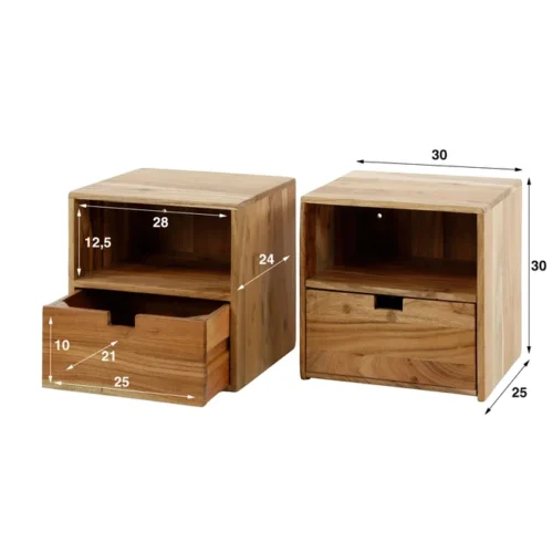 Hangend Nachtkastje Flat - Set van 2 Stuks - Afbeelding 5