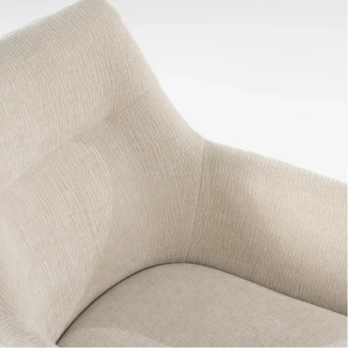 Draaibare Eetkamerstoel Bliss met armleuning- Beige - Afbeelding 8