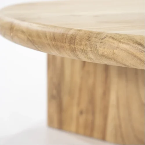 Salontafel Leoti Acaciahout - Naturel 80cm - Afbeelding 2